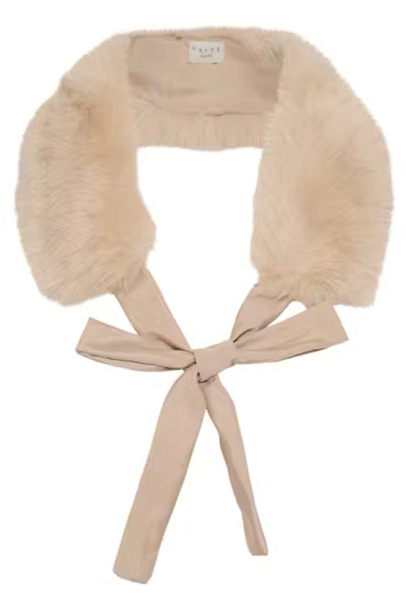 Delores Fake Fur Collar Kaffe