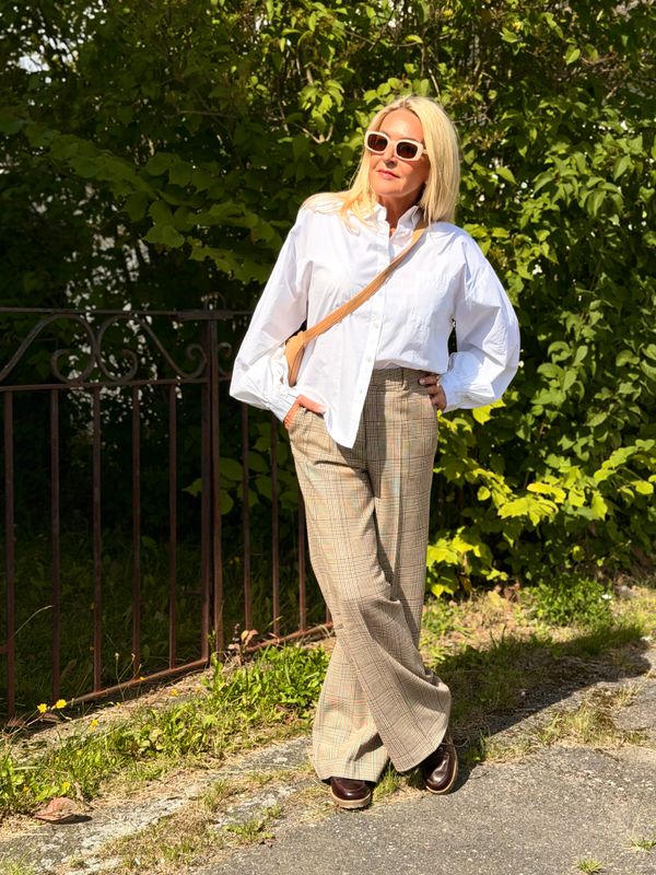 Alexis Wool Pants Glencheck Cambio