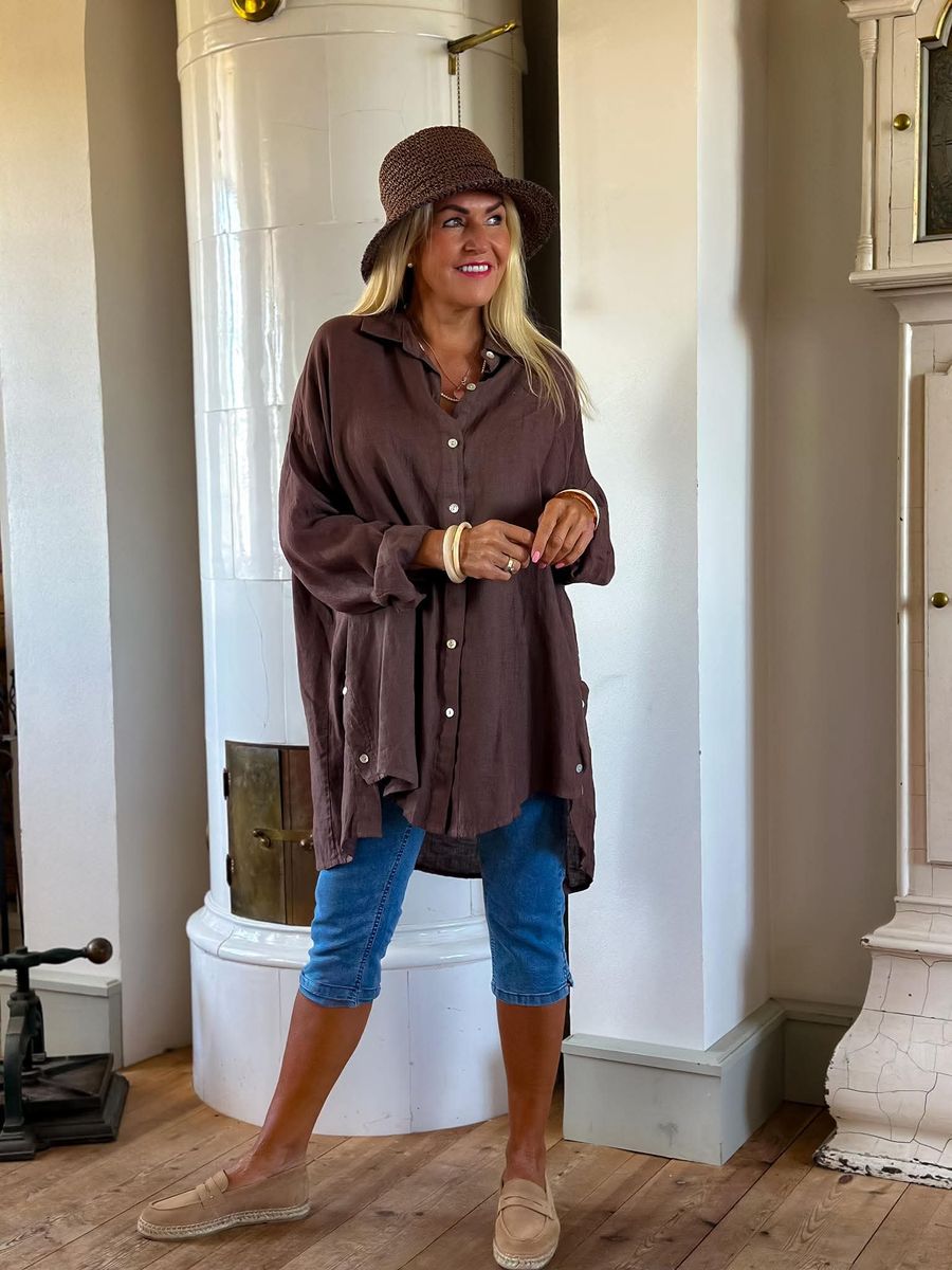 Lovely Attitude Linen Shirt Reunion