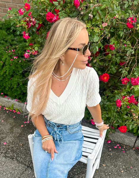 Hovedbilde Rosalia Puff Sleeve Knit Tee Peppercorn