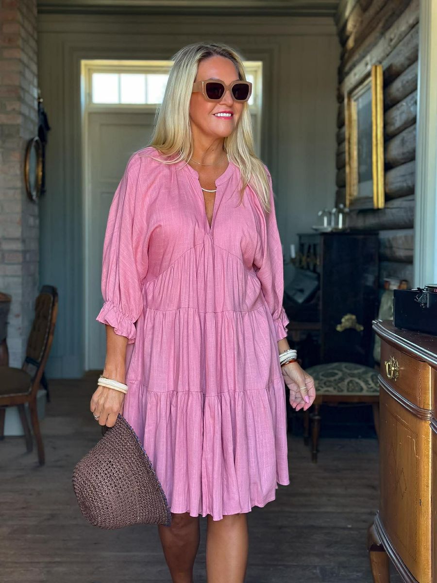 Copperose Linen Dress