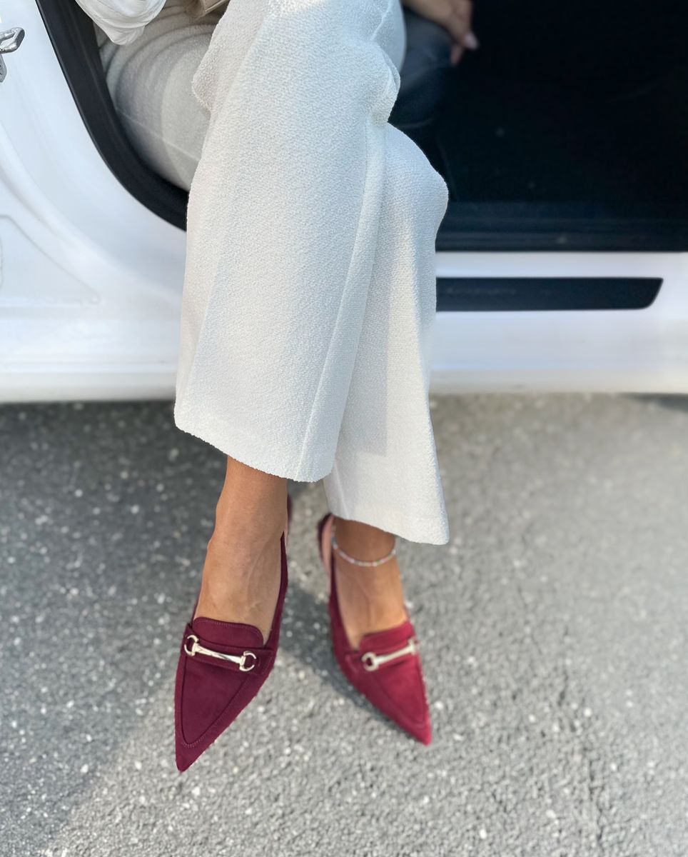 Sling Back Velvet Heels