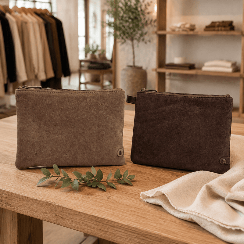 Bilbao Suede Clutch Bag
