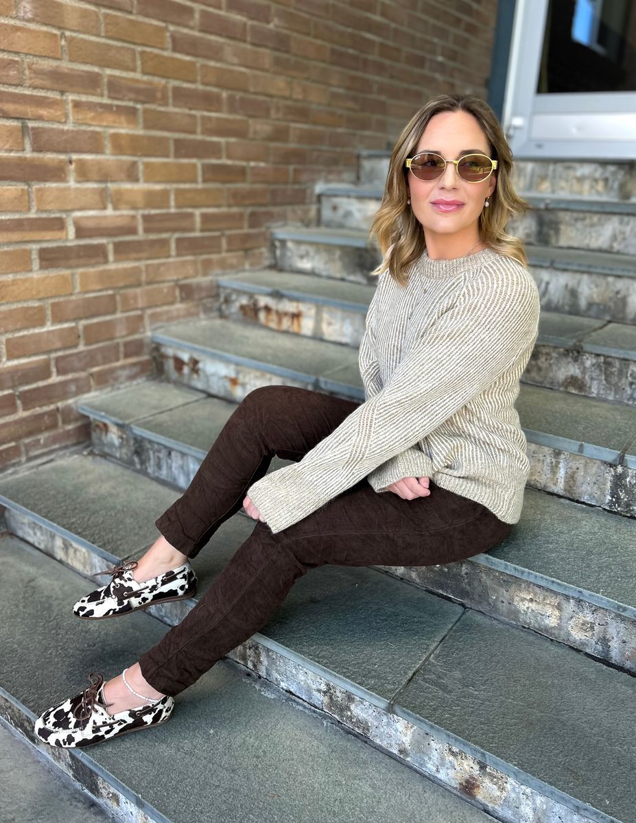 Jeanette Knit Pullover Peppercorn