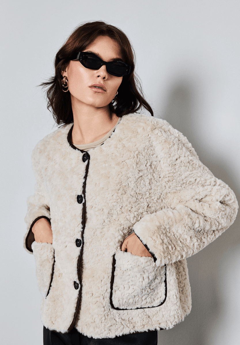 Faux Fur Bonded Jacket Notyz