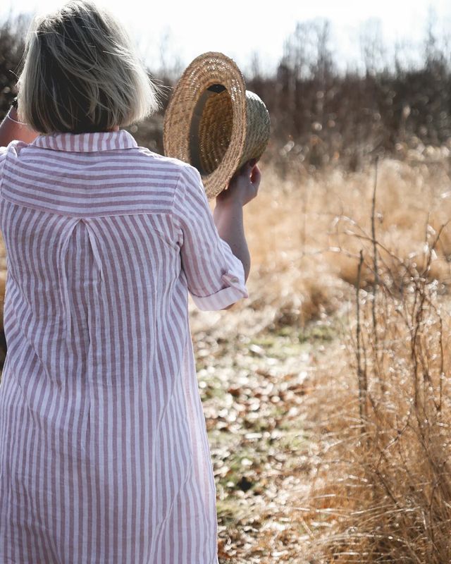Savona Striped Attitude Linen Dress Reunion